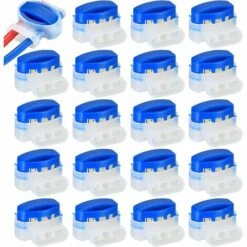 PESCE 20 Pièces Connecteurs De Câbles Pour Robot Tondeuse, Raccords De Câble Périphérique Du Robot, Connecteurs Support Pour Câble Tondeuses à Gazon Robotiques Extérieures De Jardin