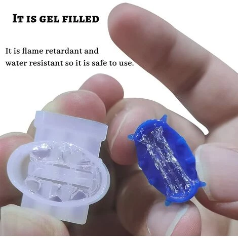 PESCE 20 Pièces Connecteur De Câble Remplis De Gel Résine, Connecteur Etanche, Colliers De Connexion Pour Jardin Extérieur La Tondeuse à Gazon Robotique 7 PESCE 20 Pièces Connecteur De Câble Remplis De Gel Résine, Connecteur Etanche, Colliers De Connexion Pour Jardin Extérieur La Tondeuse à Gazon Robotique – Image 5