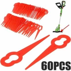 LITZEE Lames De Tondeuse à Gazon 60 Pièces, Remplacement De Lame De Tondeuse à Gazon, Couteau En Plastique Pour Tondeuse à Gazon Sans Fil, Lame De Rechange Pour Tondeuse à Gazon -France Tondeuse Soldes Boutique 61335111 3
