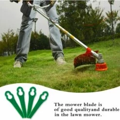 MINKUROW 100 Pièces Lames De Rechange BBC En Plastique, Lames De Coupe Pour Tondeuse à Gazon Et Jardin (vert) -France Tondeuse Soldes Boutique 61362978 4