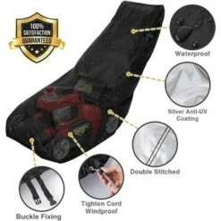 SINCèREETALI Couverture Tondeuse à Gazon Housse De Tondeuse à Gazon Protection Pour Tondeuse Noir 74×39×25 Inches -France Tondeuse Soldes Boutique 63817852 3