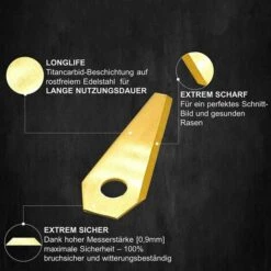 GroupM Carton écologique Doré Avec 18 Pièces De Lames De Tondeuse Robotique Pour Tondeuses à Gazon Automatiques -France Tondeuse Soldes Boutique 63894715 3