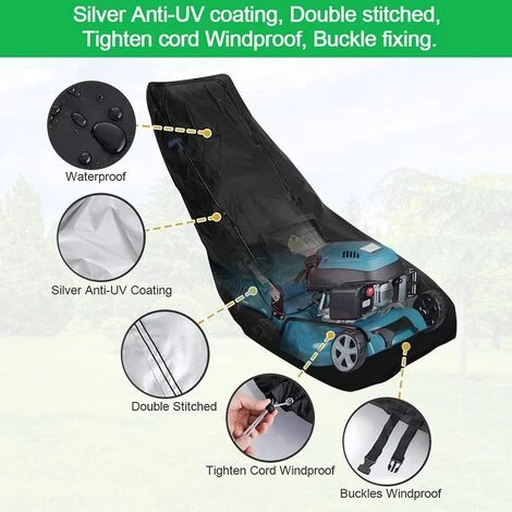 BENOBBY KIDS Housse De Protection Pour Tondeuse à Gazon 210D En Tissu Oxford Pour Tondeuse à Gazon, Housse De Protection Pour La Plupart Des Modèles De Tondeuses à Gazon(188*63.5*99cm) 5 BENOBBY KIDS Housse De Protection Pour Tondeuse à Gazon 210D En Tissu Oxford Pour Tondeuse à Gazon, Housse De Protection Pour La Plupart Des Modèles De Tondeuses à Gazon(188*63.5*99cm) – Image 3