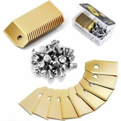 ARC-EN-CIéL Lame Robot Tondeuse , 30 Lames De Rechange Universelles Couteau De Rechange Adapté à Toutes Les Tondeuses à Gazon Robotiques Husqvarna Automower, Gardena, Yardforce 35*18*0.75mm,Arcenciél