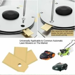NAXUNNN Couteau Lame Titane 30pièces, Lame Robot Tondeuse à Gazon Avec Vis, Convient Aux Lames Tondeuse Robot De Différentes Marques Et Modèles, Pièces Et Accessoires Tondeuses à Gazon. -France Tondeuse Soldes Boutique 64520241 5