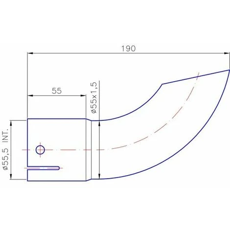 CYCLINGCOLORS Embout Tube Pot échappement Diamètre 55mm Longueur 190mm Noir Tracteur Engin Agricole Chantier 4 CYCLINGCOLORS Embout Tube Pot échappement Diamètre 55mm Longueur 190mm Noir Tracteur Engin Agricole Chantier – Image 2