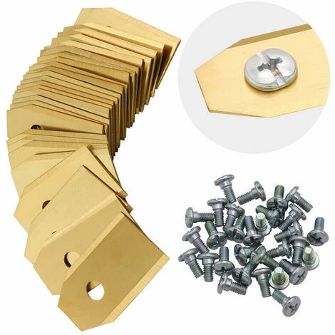 ZHUOXUAN 30 Lames De Rechange TITAN 0,75mm Pour Tondeuses-robots Husqvarna Automower Gardena - Jaune 3 ZHUOXUAN 30 Lames De Rechange TITAN 0,75mm Pour Tondeuses-robots Husqvarna Automower Gardena - Jaune