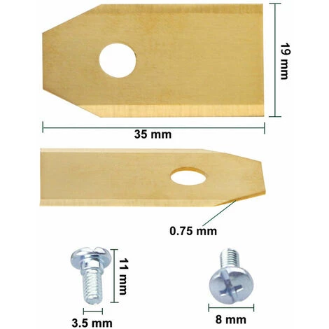 ZHUOXUAN 30 Lames De Rechange TITAN 0,75mm Pour Tondeuses-robots Husqvarna Automower Gardena - Jaune 5 ZHUOXUAN 30 Lames De Rechange TITAN 0,75mm Pour Tondeuses-robots Husqvarna Automower Gardena - Jaune – Image 3