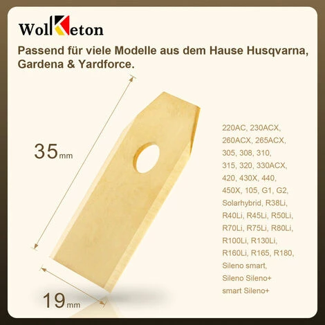 ZHUOXUAN 30 Lames De Rechange TITAN 0,75mm Pour Tondeuses-robots Husqvarna Automower Gardena - Jaune 7 ZHUOXUAN 30 Lames De Rechange TITAN 0,75mm Pour Tondeuses-robots Husqvarna Automower Gardena - Jaune – Image 5