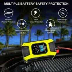OSQI Chargeur De Batterie Intelligent 7A/12V Chargeur De Moto Rapide Portable Avec Mode De Réparation De Protection D'affichage LCD Pour Voiture Moto Auto Jaune 9 OSQI Chargeur De Batterie Intelligent 7A/12V Chargeur De Moto Rapide Portable Avec Mode De Réparation De Protection D'affichage LCD Pour Voiture Moto Auto Jaune -France Tondeuse Soldes Boutique 65501570 3