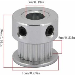 OSQI Lot De 10 Poulies Synchrones GT2 Avec 20 Dents D'imprimante 3D, Alésage 5 Mm, Largeur 6 Mm -France Tondeuse Soldes Boutique 65502099 3