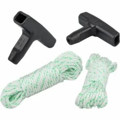 OSQI Lot De 2 Cordes De Démarrage De 10 M (diamètre : 3 Mm), Corde De Traction Avec 2 Poignées De Démarrage Pour Tondeuse à Gazon Husqvarna Stihl Poulan - Vert -France Tondeuse Soldes Boutique 65502507 3