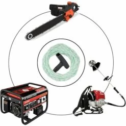 OSQI Lot De 2 Cordes De Démarrage De 10 M (diamètre : 3 Mm), Corde De Traction Avec 2 Poignées De Démarrage Pour Tondeuse à Gazon Husqvarna Stihl Poulan - Vert -France Tondeuse Soldes Boutique 65502507 4