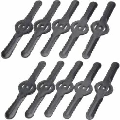 OSQI Têtes De Lame De Coupe-herbe De Rechange Lames De Débroussailleuse Pour Tondeuse à Gazon Têtes De Lame Désherbant（Lame En Plastique X 10）