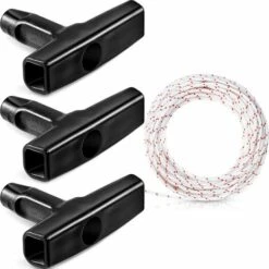 PERLE RARE Cordon De Démarrage à Rappel 10 M 3.0mm Cordon De Traction Avec Poignée De Démarrage 3 Pièces Pour Pièces De Tondeuse à Gazon Moteur De Débroussailleuse