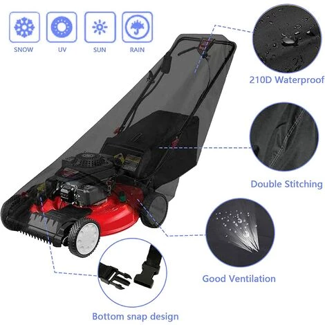 FUHUIDATRADING Housse De Protection Pour Tondeuse à Gazon Housse De Protection Pour Tracteur De Pelouse Tissu Oxford 210D Imperméable Anti-UV, Résistant Aux Intempéries, Avec Cordon De Serrage Et Sac De 4 FUHUIDATRADING Housse De Protection Pour Tondeuse à Gazon Housse De Protection Pour Tracteur De Pelouse Tissu Oxford 210D Imperméable Anti-UV, Résistant Aux Intempéries, Avec Cordon De Serrage Et Sac De – Image 2