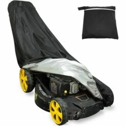 FUHUIDATRADING Housse De Protection Pour Tondeuse à Gazon Etanche, Anti-poussière Anti-UV Housse De Tondeuse à Gazon Pour Extérieur Jardin Pelouse Avec Sac De Stockage 193 * 63 * 144 * 111 CM