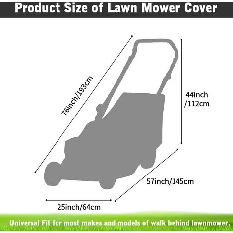 FUHUIDATRADING Housse De Protection Pour Tondeuse à Gazon Etanche, Anti-poussière Anti-UV Housse De Tondeuse à Gazon Pour Extérieur Jardin Pelouse Avec Sac De Stockage 193 * 63 * 144 * 111 CM 4 FUHUIDATRADING Housse De Protection Pour Tondeuse à Gazon Etanche, Anti-poussière Anti-UV Housse De Tondeuse à Gazon Pour Extérieur Jardin Pelouse Avec Sac De Stockage 193 * 63 * 144 * 111 CM – Image 2