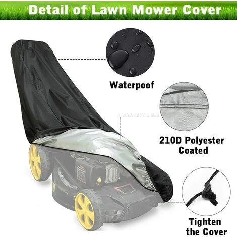 FUHUIDATRADING Housse De Protection Pour Tondeuse à Gazon Etanche, Anti-poussière Anti-UV Housse De Tondeuse à Gazon Pour Extérieur Jardin Pelouse Avec Sac De Stockage 193 * 63 * 144 * 111 CM 6 FUHUIDATRADING Housse De Protection Pour Tondeuse à Gazon Etanche, Anti-poussière Anti-UV Housse De Tondeuse à Gazon Pour Extérieur Jardin Pelouse Avec Sac De Stockage 193 * 63 * 144 * 111 CM – Image 4