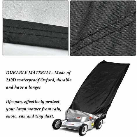 LUCKY-88 Housse De Tondeuse à Gazon Noir 6 LUCKY-88 Housse De Tondeuse à Gazon Noir – Image 4