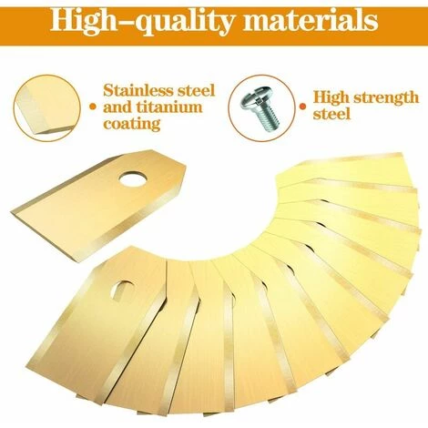 KAEJYIUT Lot De 30 Lames De Rechange En Titane Pour Tous Les Robots Tondeuses à Gazon Husqvarn/Automower/Gardena(3g-0.75mm) Avec 30 Vis, Pour Modèles 105,310,315,320,420,430x,r40i 3 KAEJYIUT Lot De 30 Lames De Rechange En Titane Pour Tous Les Robots Tondeuses à Gazon Husqvarn/Automower/Gardena(3g-0.75mm) Avec 30 Vis, Pour Modèles 105,310,315,320,420,430x,r40i – Image 2