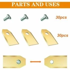 KAEJYIUT Lot De 30 Lames De Rechange En Titane Pour Tous Les Robots Tondeuses à Gazon Husqvarn/Automower/Gardena(3g-0.75mm) Avec 30 Vis, Pour Modèles 105,310,315,320,420,430x,r40i 9 KAEJYIUT Lot De 30 Lames De Rechange En Titane Pour Tous Les Robots Tondeuses à Gazon Husqvarn/Automower/Gardena(3g-0.75mm) Avec 30 Vis, Pour Modèles 105,310,315,320,420,430x,r40i -France Tondeuse Soldes Boutique 66211272 4