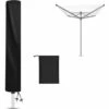 PESCE Housse De Protection Pour Séchoirs Parapluie , Tissu Oxford 420D Housse Étanche De Pour Séchoir De Jardins Cordes à Linge Rotatives, Ronde, 160x15x15cm (Noir) -France Tondeuse Soldes Boutique 66263925 1