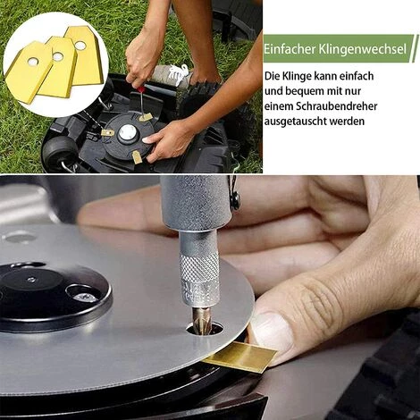 HKLFFJA 45 Lames De Rechange Pour Husqvarna / Automower / Gardena / Yardforce Robot Tondeuse, Lames De Couteau En Titane - Lames De Rechange(3 G - 0,75 Mm)-Accessoire De Rechange - Avec Vis 7 HKLFFJA 45 Lames De Rechange Pour Husqvarna / Automower / Gardena / Yardforce Robot Tondeuse, Lames De Couteau En Titane - Lames De Rechange(3 G - 0,75 Mm)-Accessoire De Rechange - Avec Vis – Image 5