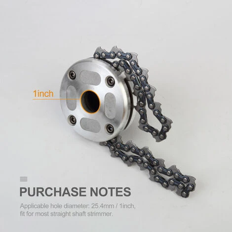 LIFCAUSAL Tête De Tondeuse Avec Lame De Coupe-chaîne à Bobine Tête De Tondeuse à Gazon D'extérieur Outil De Mangeur De Tête De Tondeuse En Acier Pour Remplacement De Tondeuse à Gazon à Arbres Droits 6 LIFCAUSAL Tête De Tondeuse Avec Lame De Coupe-chaîne à Bobine Tête De Tondeuse à Gazon D'extérieur Outil De Mangeur De Tête De Tondeuse En Acier Pour Remplacement De Tondeuse à Gazon à Arbres Droits – Image 4