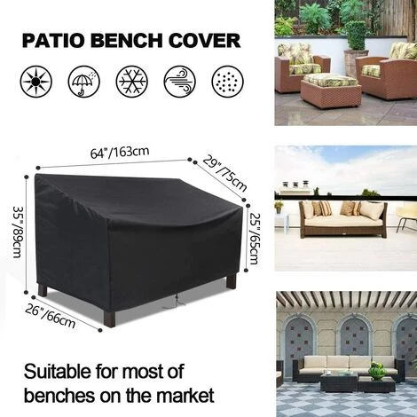 PESCE 163*66*89cm Extérieur Jardin Parc Terrasse Banc Imperméable Meubles Couverture Canapé Inclinable Housse De Meuble 6 PESCE 163*66*89cm Extérieur Jardin Parc Terrasse Banc Imperméable Meubles Couverture Canapé Inclinable Housse De Meuble – Image 4