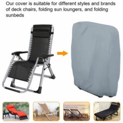 PESCE Couverture De Chaise Pliante Extérieure Zéro Gravité Imperméable à L'eau Anti-poussière Pelouse Meubles De Patio Couvre Tous Les Temps Résistants -France Tondeuse Soldes Boutique 66652136 4