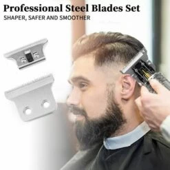 FUIENKO Kemei – Tondeuse à Cheveux Originale, Lame En T De 4cm, En Acier Inoxydable, 0mm, Accessoires,silver -France Tondeuse Soldes Boutique 66722302 5