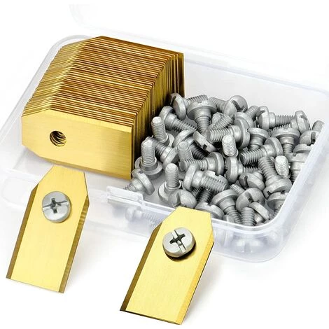 MODOU 45 Lames De Rechange Pour Husqvarna / Automower / Gardena / Yardforce Robot Tondeuse, Lames De Couteau En Titane - Lames De Rechange(3 G - 0,75 Mm)-Accessoire De Rechange - Avec Vis 3 MODOU 45 Lames De Rechange Pour Husqvarna / Automower / Gardena / Yardforce Robot Tondeuse, Lames De Couteau En Titane - Lames De Rechange(3 G - 0,75 Mm)-Accessoire De Rechange - Avec Vis