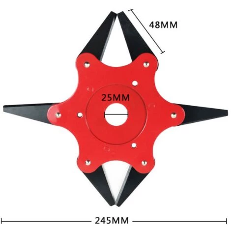 BF Trou De Montage 25 Mm Tête De Coupe à Six Feuilles Tête D'herbe Accessoires De Tondeuse à Gazon Lame De Débroussailleuse Coupe-herbe De Désherbage Universel 3 BF Trou De Montage 25 Mm Tête De Coupe à Six Feuilles Tête D'herbe Accessoires De Tondeuse à Gazon Lame De Débroussailleuse Coupe-herbe De Désherbage Universel