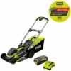 Tondeuse RYOBI 36V Brushless - Coupe 46cm - 1 Batterie 5.0Ah - 1 Chargeur - RLM36X46H50PG