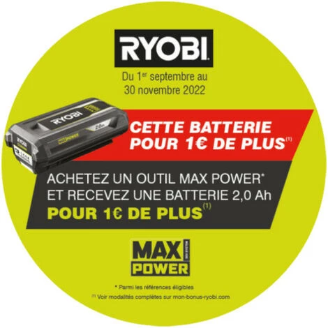 Tondeuse RYOBI 36V Brushless - Coupe 46cm - 1 Batterie 5.0Ah - 1 Chargeur - RLM36X46H50PG 4 Tondeuse RYOBI 36V Brushless - Coupe 46cm - 1 Batterie 5.0Ah - 1 Chargeur - RLM36X46H50PG – Image 2