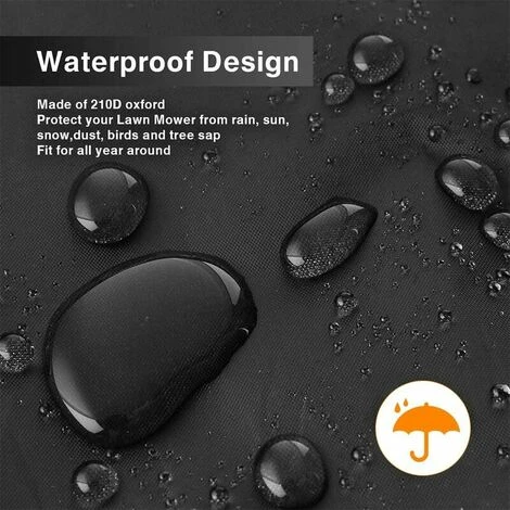 FLETéçA Housse De Tondeuse à Gazon, étanche, Anti-poussière, Anti-UV, 190T Avec Cordon De Serrage Et Sac De Rangement Pour Extérieur/intérieur 188 X 99,1 X 63,5 Cm 5 FLETéçA Housse De Tondeuse à Gazon, étanche, Anti-poussière, Anti-UV, 190T Avec Cordon De Serrage Et Sac De Rangement Pour Extérieur/intérieur 188 X 99,1 X 63,5 Cm – Image 3