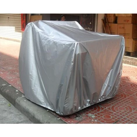 HKLFFJA Housse De Moto Argentée Universelle 210D Oxford Cloth Heavy Duty Quad Bike Cover All Weather Outdoor Motorcycle Scooter Covers ATV Cover 71"L×47"W×43"H 7 HKLFFJA Housse De Moto Argentée Universelle 210D Oxford Cloth Heavy Duty Quad Bike Cover All Weather Outdoor Motorcycle Scooter Covers ATV Cover 71"L×47"W×43"H – Image 5