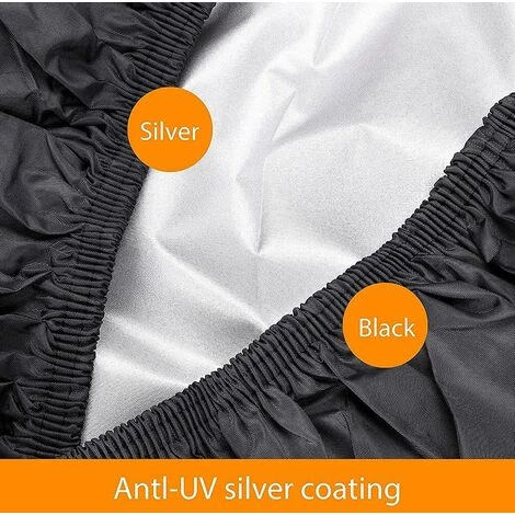 HKLFFJA Housse De Voiture De Moto Noire 210D Oxford Cloth Heavy Duty Quad Bike Cover All Weather Outdoor Motorcycle Scooter Covers ATV Cover - 5 HKLFFJA Housse De Voiture De Moto Noire 210D Oxford Cloth Heavy Duty Quad Bike Cover All Weather Outdoor Motorcycle Scooter Covers ATV Cover - – Image 3