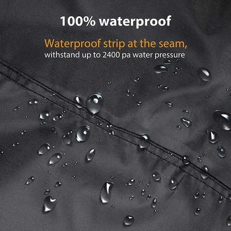 HKLFFJA Housse De Voiture De Moto Noire 210D Oxford Cloth Heavy Duty Quad Bike Cover All Weather Outdoor Motorcycle Scooter Covers ATV Cover - 6 HKLFFJA Housse De Voiture De Moto Noire 210D Oxford Cloth Heavy Duty Quad Bike Cover All Weather Outdoor Motorcycle Scooter Covers ATV Cover - – Image 4