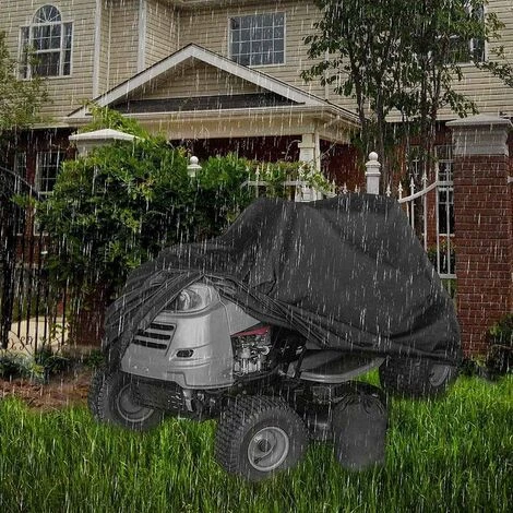 HKLFFJA Housse De Voiture De Moto Noire 210D Oxford Cloth Heavy Duty Quad Bike Cover All Weather Outdoor Motorcycle Scooter Covers ATV Cover - 7 HKLFFJA Housse De Voiture De Moto Noire 210D Oxford Cloth Heavy Duty Quad Bike Cover All Weather Outdoor Motorcycle Scooter Covers ATV Cover - – Image 5