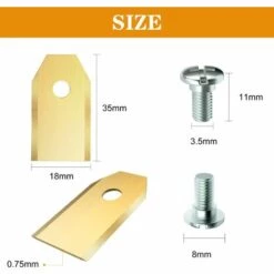 GESCHENKE 30 X Lames De Rechange En Titane Pour Tous Les Tondeuses De Jardin Automower Husqvarna/Gardena/Yard Force/Automower, Robuste (3.1 G / 0.75 Mm) Avec Vis -France Tondeuse Soldes Boutique 67332328 3