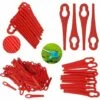 THSINDE Lidl Florabest Lot De 100 Lames De Rechange En Plastique Pour Coupe-bordures FRT18A FRT18A1 Art 46155 FRT20A1 Grand Trou 12 Mm Petit Trou 7 Mm -France Tondeuse Soldes Boutique 67503090 1