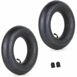 Cisea Lot De 2 Chambre à Air 4,00/3,50-6 350/400-6 3.50-6 4.00-6 4.10-6 Avec Tige De Valve Coudée TR87 Remplacement Pour Camions à Main Tondeuses à Gazon Remorques De Jardin Brouettes