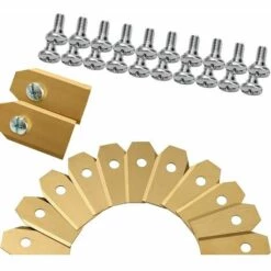 Cisea 30x Lames De Couteau En Titane, Couteau De Tondeuse Robot (3g - 0,75mm) + 30 Vis Pour Toutes Les Tondeuses Robots Husqvarna? Gardena? / Automower?, Accessoires Pour Tondeuses Robots, Lames De Rechange Pour Tondeuses à Gazon