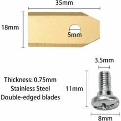 Cisea 30x Lames De Couteau En Titane, Couteau De Tondeuse Robot (3g - 0,75mm) + 30 Vis Pour Toutes Les Tondeuses Robots Husqvarna? Gardena? / Automower?, Accessoires Pour Tondeuses Robots, Lames De Rechange Pour Tondeuses à Gazon -France Tondeuse Soldes Boutique 68078223 5