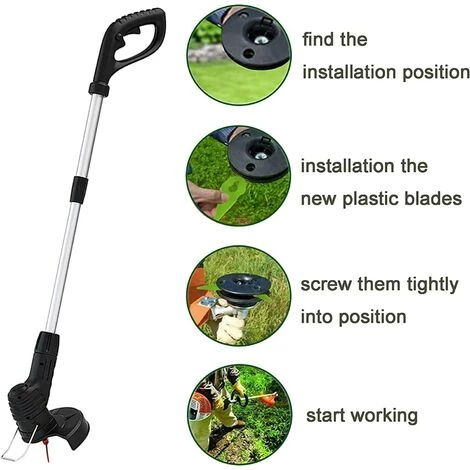 OYLDA 50PCS Lame De Coupe En Plastique Pour Tondeuse à Gazon Compatible Avec La Débroussailleuse, Rouge 5 OYLDA 50PCS Lame De Coupe En Plastique Pour Tondeuse à Gazon Compatible Avec La Débroussailleuse, Rouge – Image 3