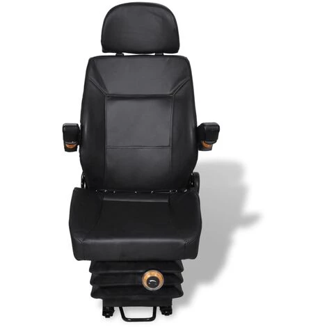 VidaXL Siège De Tracteur Avec Suspension - Noir 5 VidaXL Siège De Tracteur Avec Suspension - Noir – Image 3