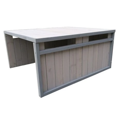 WILTEC Garage De Robot Tondeuse Toit En Pente Bois Massif Abri Carport Gris 80x70x38cm 5 WILTEC Garage De Robot Tondeuse Toit En Pente Bois Massif Abri Carport Gris 80x70x38cm – Image 3